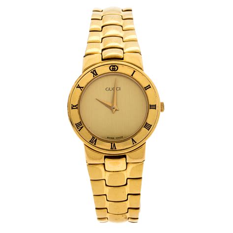 gucci white gold|gucci gold watch women.